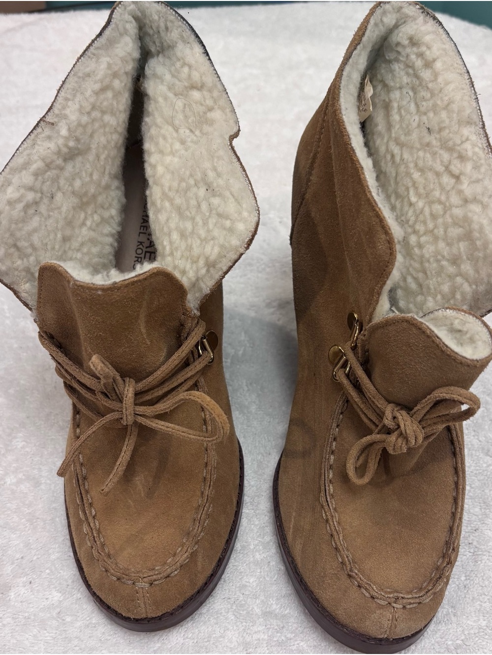 Almost brand new suede wedges by Michael Kors - size 7M - box 19